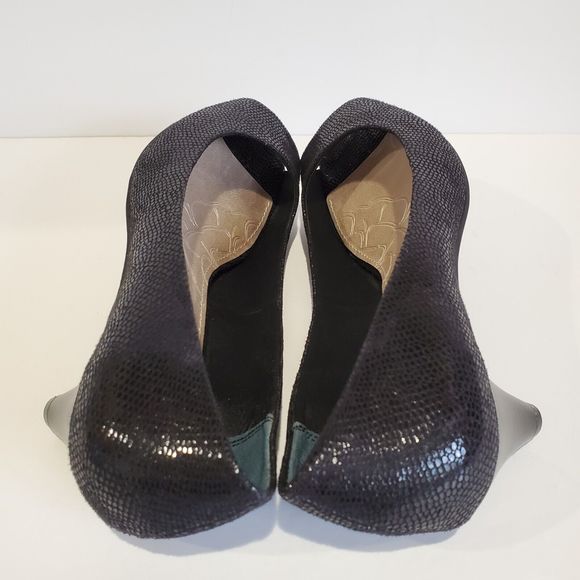 Giani Bernini Women's Soria Open-Toe Pumps Black Snake Print Size 8.5 M - Picture 5 of 8